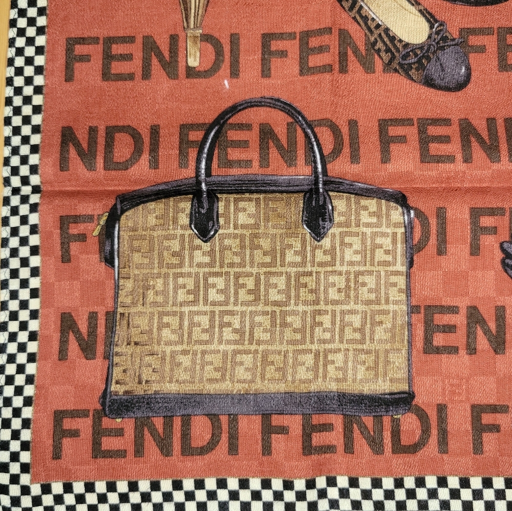 FENDI Vintage Scarf 19x19 - Picture 2 of 6